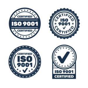 Diversi loghi della certificazione ISOO